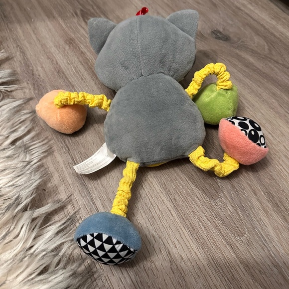 Colorful Plush Raccoon Toy - Rattle - Picture 2 of 2